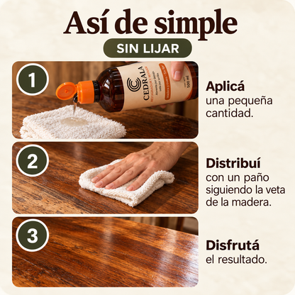 Tu mueble no está sucio. Está reseco.